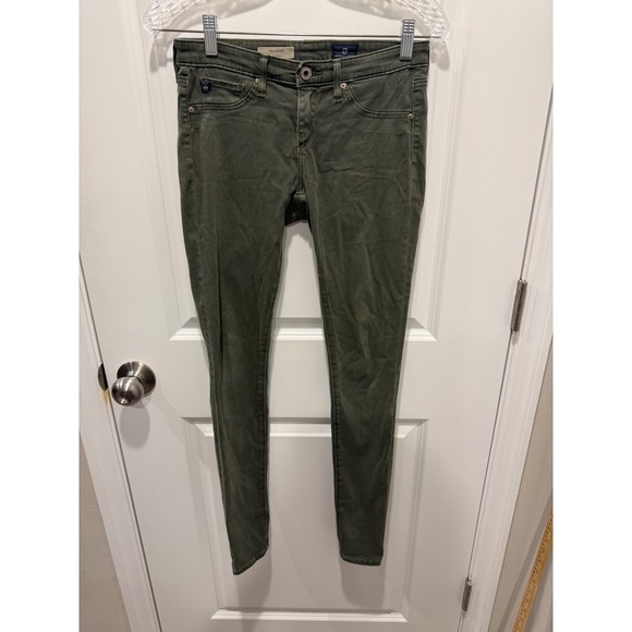 Ag Adriano Goldschmied Denim - AG Womens Super Skinny The Legging Pants Olive Green 25R